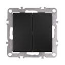Interruptor Doble OSTE JNH007-W BLACK