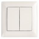 Double Switch with Frame OSTE JNH007-W BEIGE