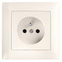 Prise simple avec terre et plaque OSTE JNH001-G Beige