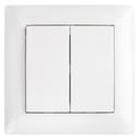 Interruptor Doble con Marco OSTE JNH007-W WHITE