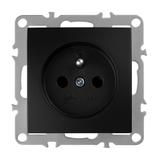 Single grounded socket OSTE JNH001-G Black