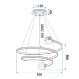 LED-pendellampa LHJ029-CP SVART