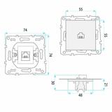 Розетка RJ45 с Рамка OSTE JNH010-S BLACK