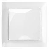 Единичен контакт със заземяване и капаче с рамка OSTE JNH005-G White