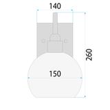 Vägglampa black gold APP1580-1W