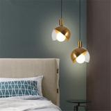 Glaspendellampa taklampa kula APP638-1CP guld