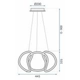 Modern takpendlad LED-taklampa med fjärrkontroll APP385-CP KROM