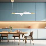 HÄNGLAMPA LED G011-CP VIT/GULD