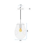 Taklampa Hängande Glas APP327-1CP BLÅ