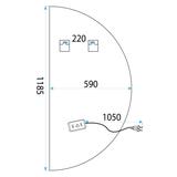 LED-VÄGGSPEGEL 120x60 YH-3360