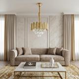 Kristall-pendellampa SWE099-CP 40cm GOLD