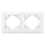 Marco doble para enchufes OSTE JNH014-2F White