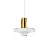 Hänglampa i Glas och Metall LED APP553-1CP Guld