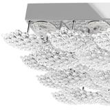 Kronformad LED-kristallplafond MS015-C Krom