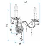 VÄGGLAMPA EBT019-2W Krom