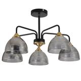 TAKLAMPA HÄNGANDE G085-5C Svart Speglad