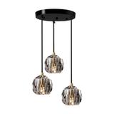 Taklampa Kristall APP588-3CPR Svart