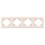 Cadre quadruple pour prises OSTE JNH016-4F Beige