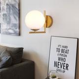 Vägglampa Klot i Glas APP674-1W Guld