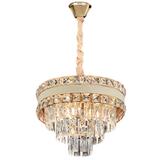 Hänglampa med kristaller G047-CP 40CM GULD
