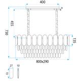 Kristall-pendellampa SWE101-CP GOLD