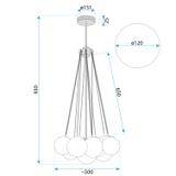 HÄNGENDE TAKLAMPA APP1688-12CP Guld