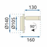 Vägglampa APP1615-1W beige