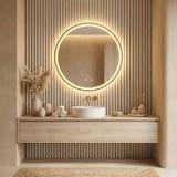 LED-VÄGGSPEGEL 60 cm MMJ Guld