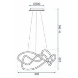 Modern taklampa LED + FJÄRRKONTROLL EVE APP820-CP Svart