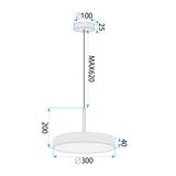 TAKLAMPA HÄNGANDE LED APP1687-1CP 30CM BORSTAD GULD
