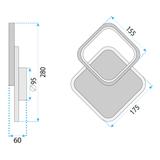 VÄGGAPPLIK LED LHJ080-W VIT
