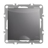 Единичен контакт със заземяване и капаче OSTE JNH005-G Grey