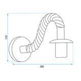 VÄGGLAMPA VÄGGLJUS ARMATUR APP1466-1W