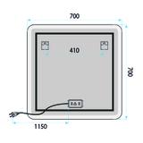 LED-VÄGGSPEGEL 70x70cm TOP-2