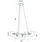 Taklampa APP1158-6CP