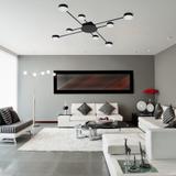 MODERN TAKLAMPA 8-ARMAD LED APP523-8C Svart
