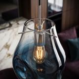 Lampa Sufitowa Wisząca Szklana APP327-1CP NIEBIESKA