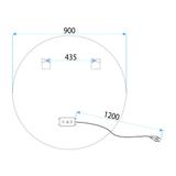 VÄGGSPEGEL LED 90 cm MMJ borstat stål