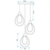 LED-PENDLARLAMPA G022-3CPR SVART