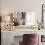 Spegel LED Hollywood L.Gold 80x60