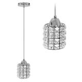 Taklampa Kristall APP727-1CP Silver