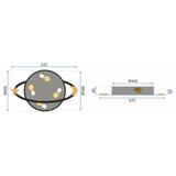 Taklampa Plafond Moon APP864-C Svart