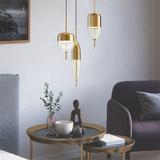 Glaspendellampa i Metall APP549-1CP Guld