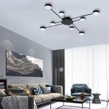 MODERN TAKLAMPA 8-ARMAD LED APP523-8C Svart