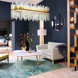 Kristalltaklampa APP1513-CP80 Guld