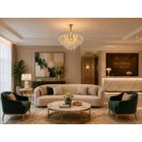 Kristall-pendellampa SWE080-CP 50cm GOLD