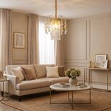 Kristall-pendellampa SWE090-CP 30cm GOLD