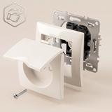 Single grounded socket with flap OSTE JNH005-G Beige