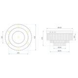 KRYSSTALLAMPA PLAFOND APP780-7C
