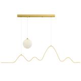 Hängande LED-lampa LHJ034-CP 120 cm Borstad Guld